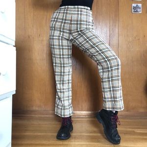 Pendleton Wool Trousers in brown/black plaid.